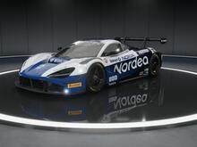 White and Blue McLaren based on the Finnish flag, sponsored by Nordea