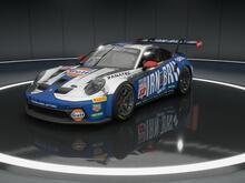 Irn Bru/Gulf livery for the 992 Porsch Cup car, Sugar Free Variant (Chrome/Blue)