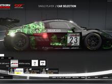 the audi R8 Evo 2 with some nice green flames