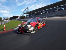 #7 WRT 2023 Dubai 24 hour livery at turn 1 at Nürburgring