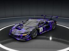 purple and black hydrodipped ferrari 296