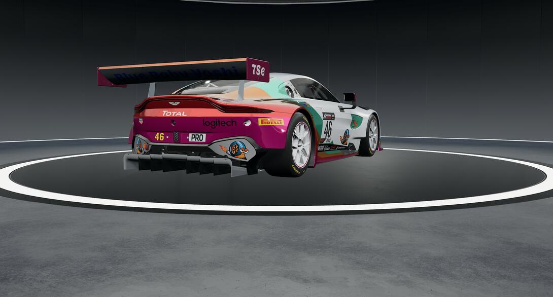 Shows the Livery in the Showroom from the back