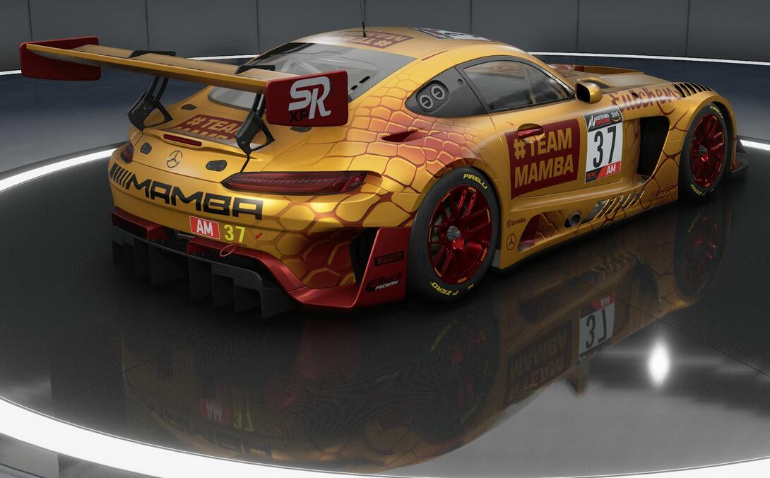 AMG with an orange Mamba livery