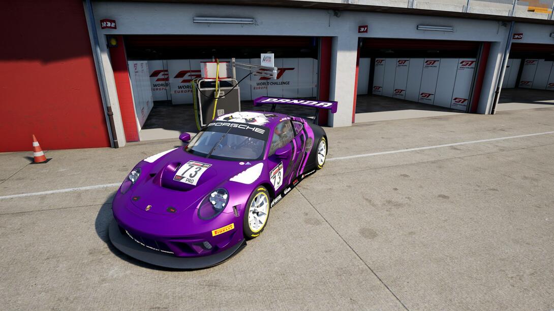 Purple/stripe/grey+ Panda on top