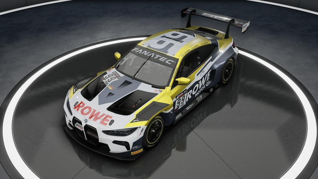 Rowe Racing 99 BMW M4 GT3 seen from above