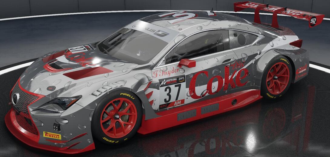 Lexus GT3 with a Diet Coke Livery