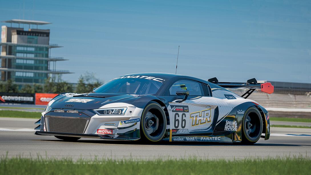 Audi R8 GT3 car at Indianapolis Motor Speedway