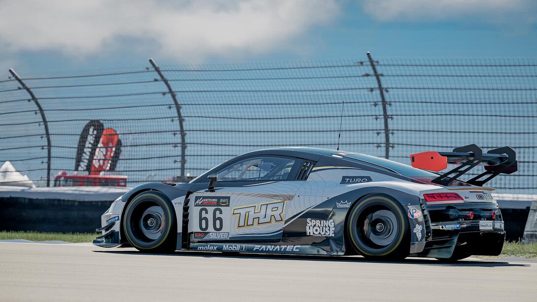 Audi R8 GT3 car at Indianapolis Motor Speedway