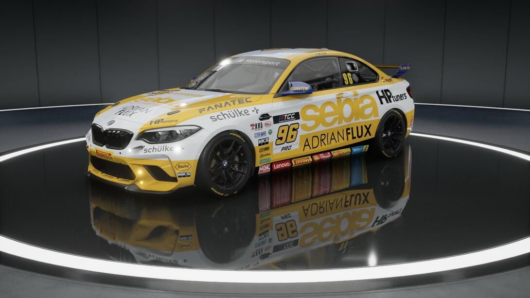 Sebia/Blockbuster branded BMW M2 in Yellow/White