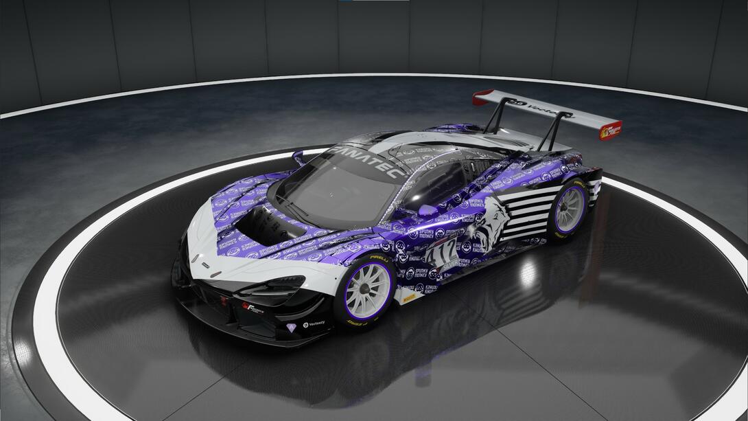 McLaren Gt3 with Spunky Monkey livery