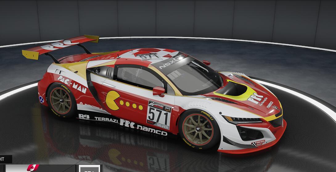 Honda NSX GT3 Evo PacMan desugn