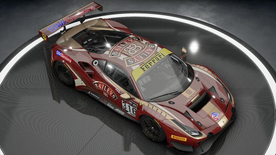 #316 M. Bailey Ferrari 488 Evo MJB Racing SIMseniors