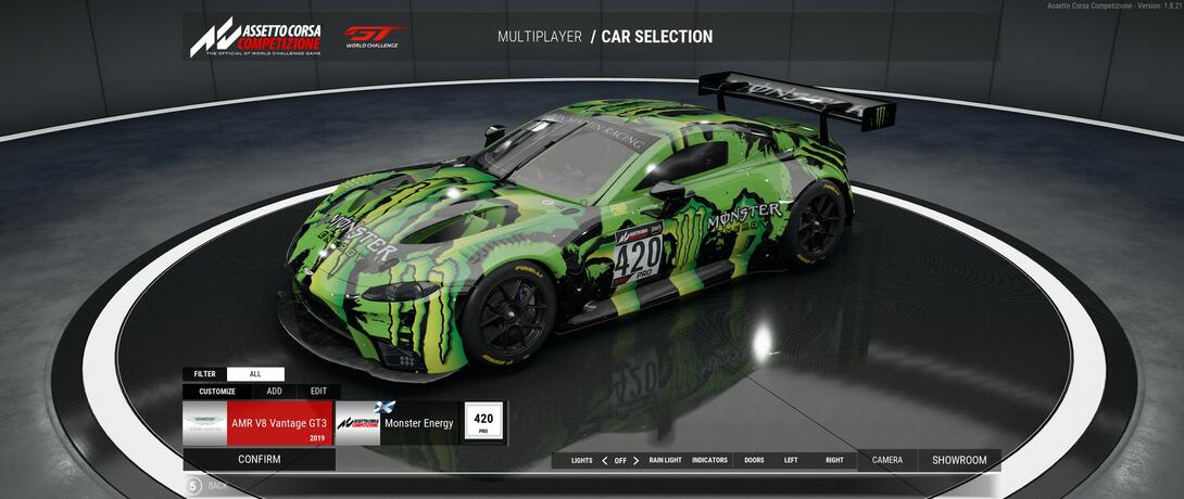 Vantage v8 Monster Energy