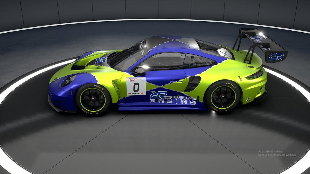 Remnant Porsche 992 Blue & Yellow