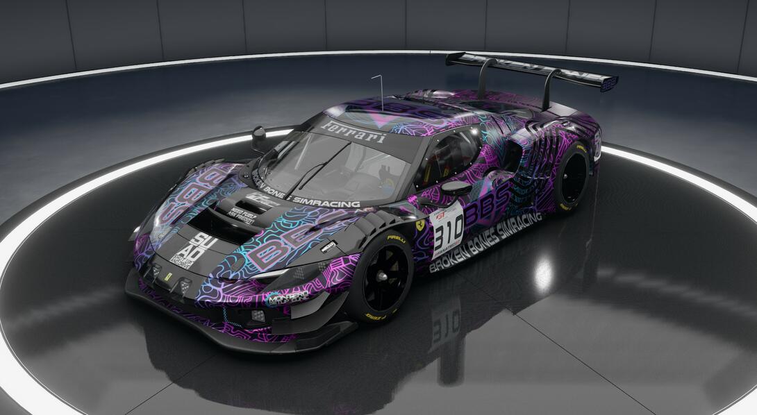Broken Bones Simracing Ferrari