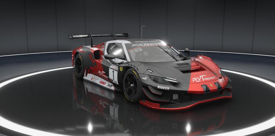 PHOENIX e-Racing Ferrari 296 GT3 Noire
