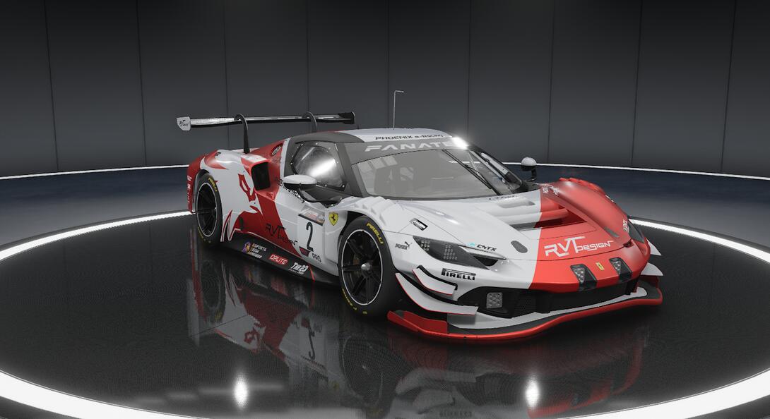 PHOENIX e-Racing Ferrari 296 GT3 Blanche