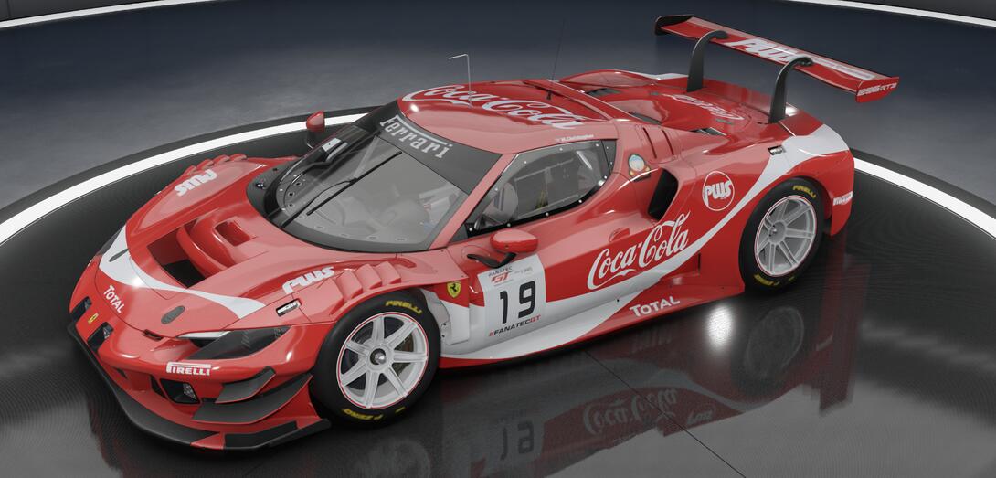 #19 M.Christopher Ferrari 296  Coca Cola