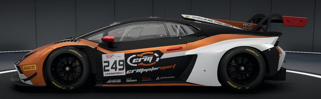 Side of the CRM Motorsport's Lamborghini Huracàn GT3 EVO2