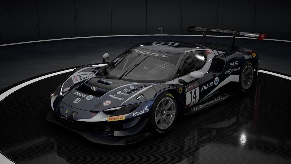 The number 14 of mthe team Emil Frey Racing that is competing on the GT World Challenge in season 2024