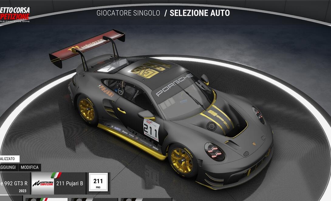 #211_Pujari 992 gt3 Black livery