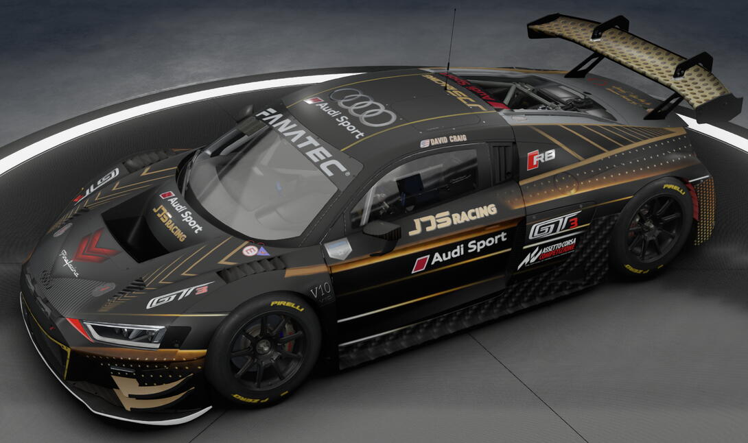 Audi GT3 Evo2 Black and Gold