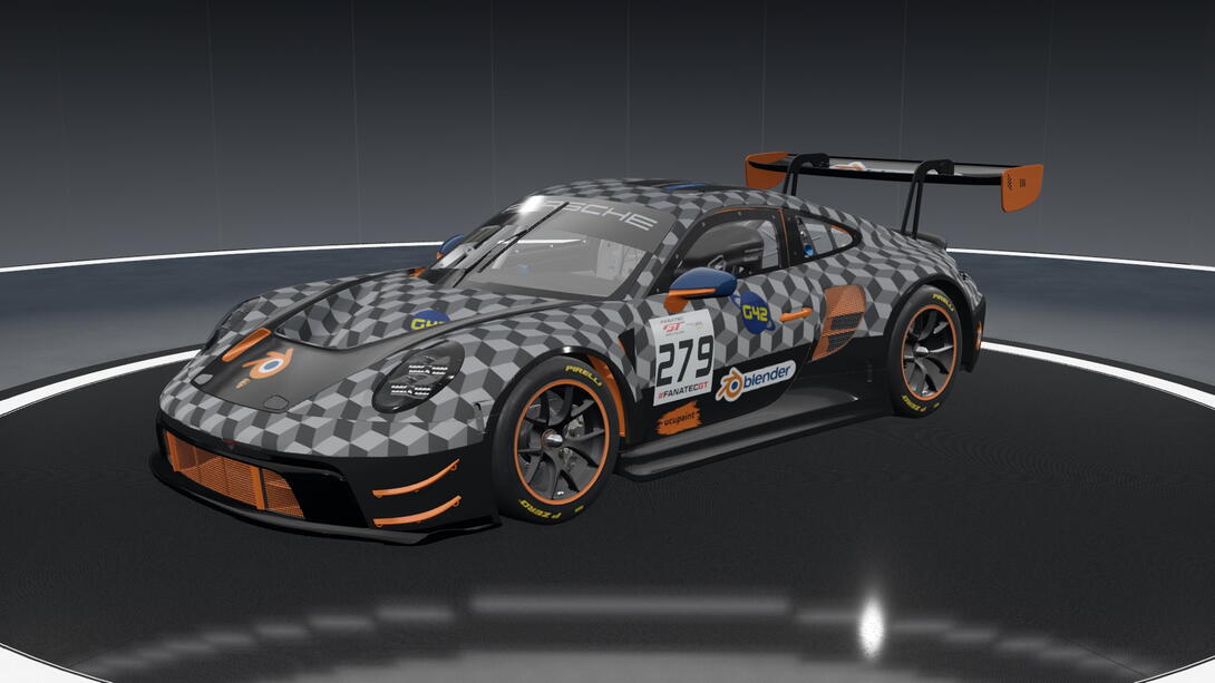 Porsche 992 GT3 R Blender