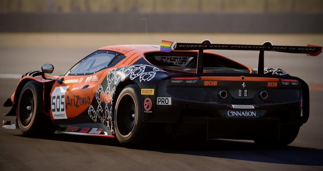 Image of the Scuderia Osare Spaventare Ferrari 296 - racing in 2025 Sim Racing Alliance (SRA) by AnAceCase