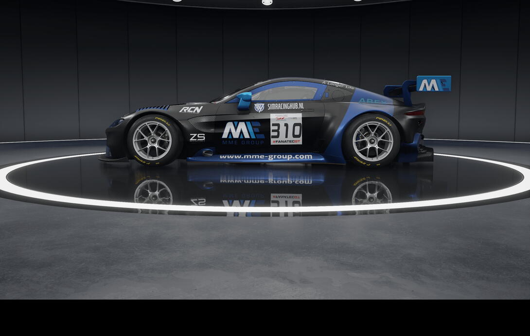 MME aston martin blauw