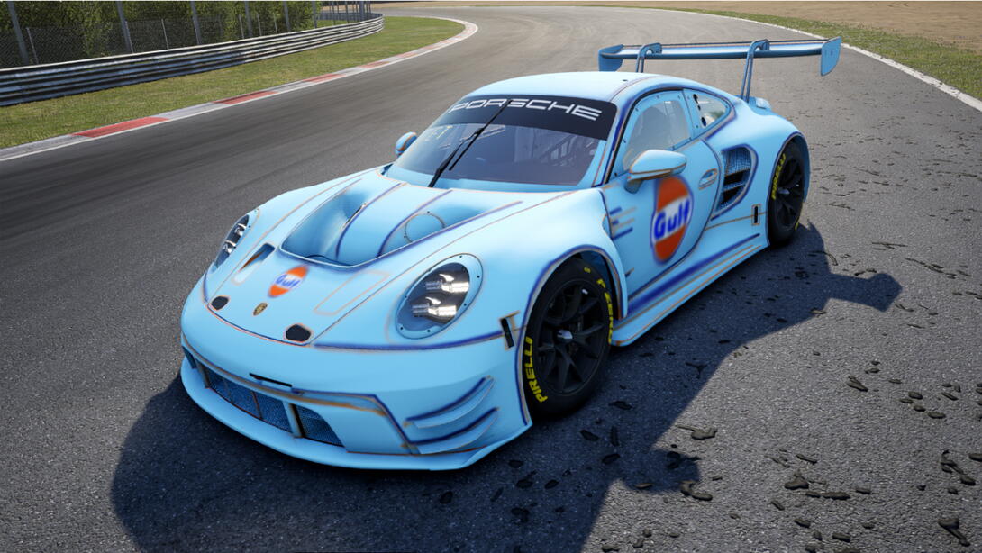 Porsche Cartoon Gulf