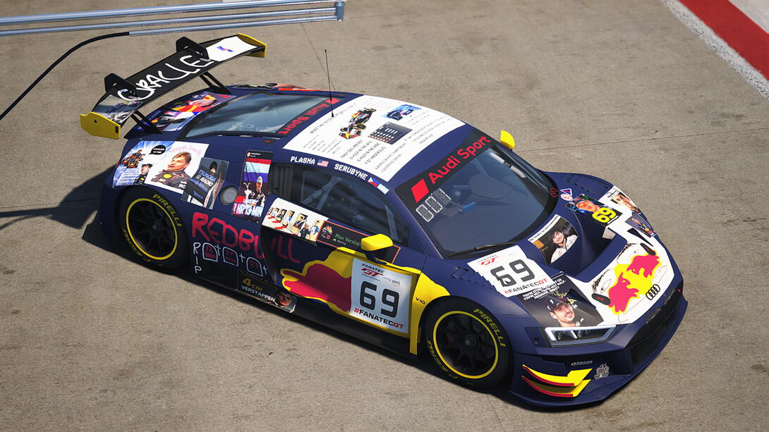 an image of an eldritch monster (an audi R8) that feeds on the souls of its driver in order to sustain itself