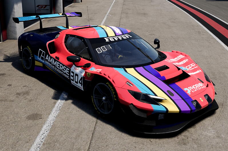 Circuit Breakers - Ferrari 296 GT3 - Red-Blue