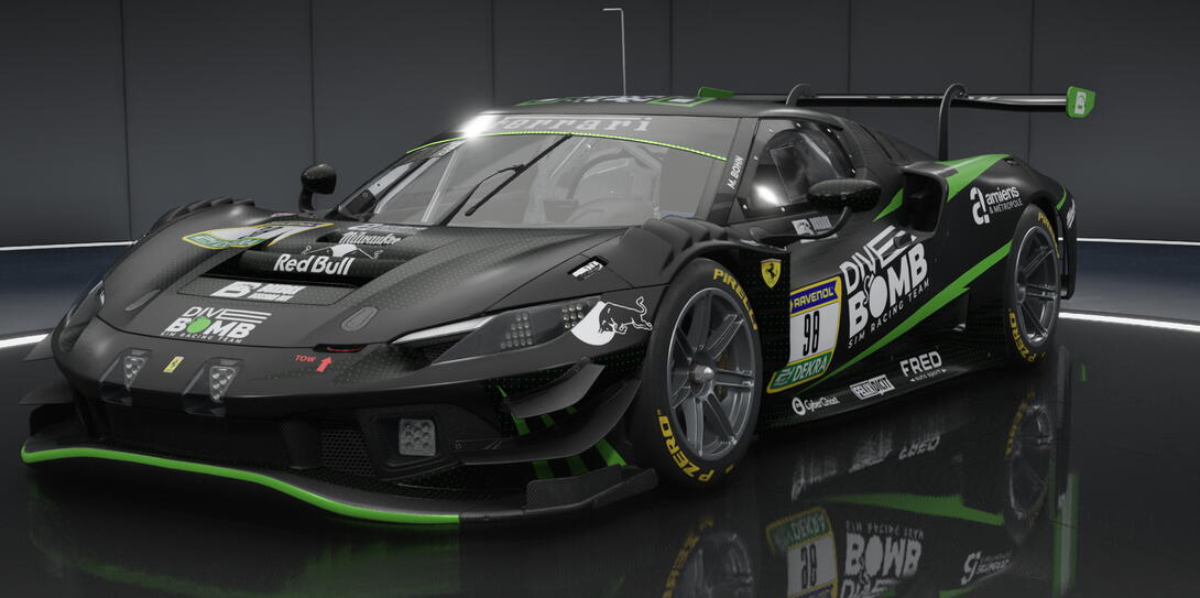 Divebomb SRT E S29 Ferrari 296 GT3 #98 Haase Bohn